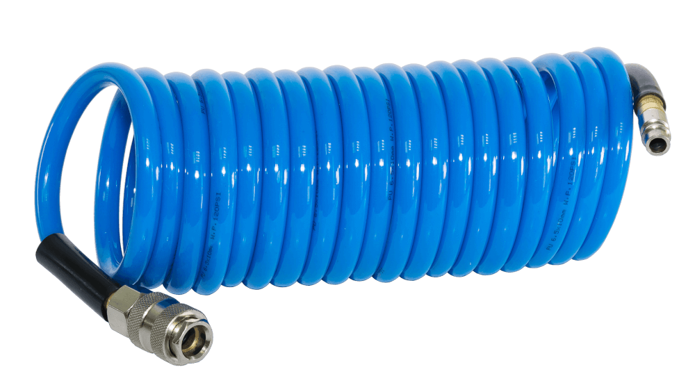 Шланг спиральный с фитингами рапид, полиуретан, 15бар, 6x10мм, 5м Fubag (170300)