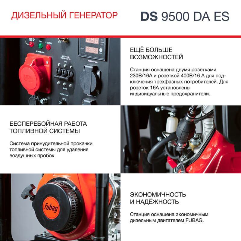 Генератор дизельный FUBAG DS 9500 DA ES (646239)