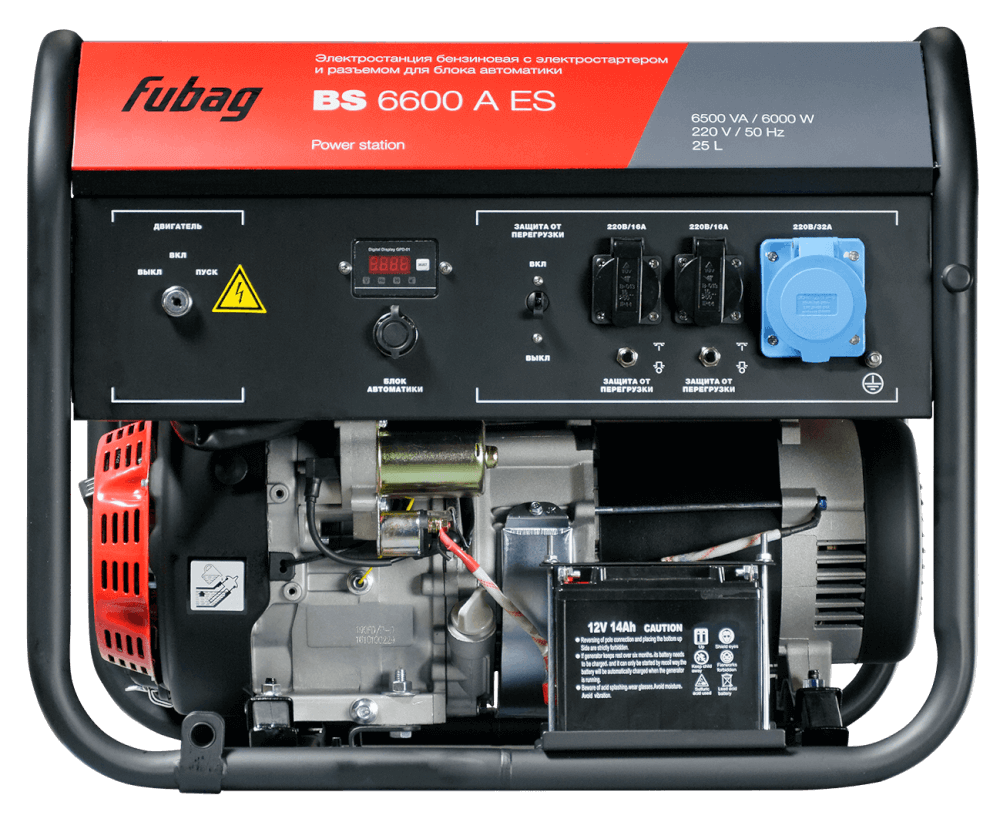 Генератор Fubag BS 6600 A ES (641692) [6кВт, 230В, электростартер, АВР]