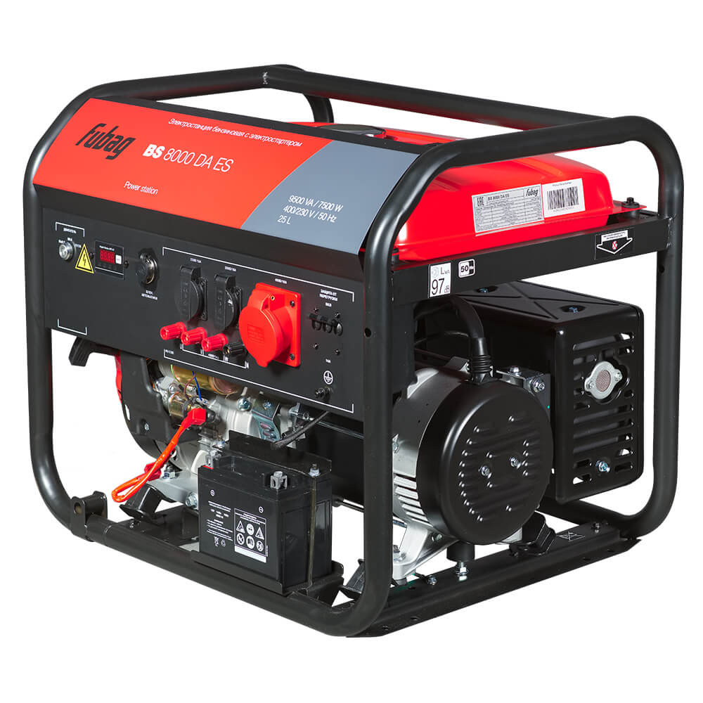 Бензогенератор Fubag BS 8000 DА ES (641088) [7.5 кВт, 220/380В, бак 25л, электростартер, АВР как опция]