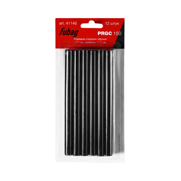 Клей для пистолетов черный FUBAG 11х150мм, 12шт. (41146)