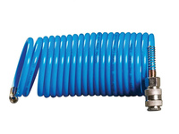 Шланг спиральный с фитингами рапид, химически стойкий полиамидный (рилсан) FUBAG 15bar, 6х8мм, 10м (170223)